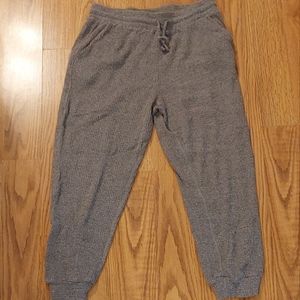 Gray waffle knit joggers